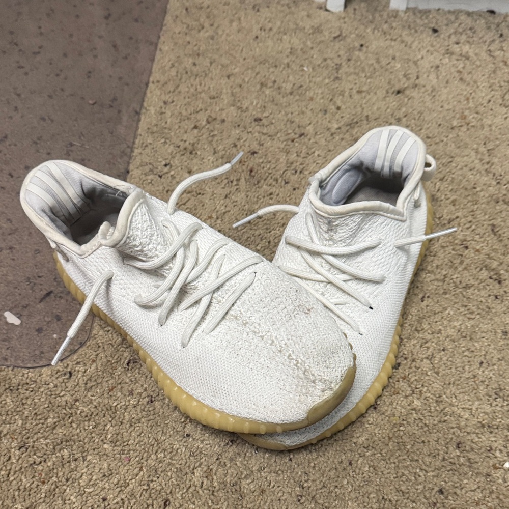 Yeezy Kids Cream and Tan Sneakers